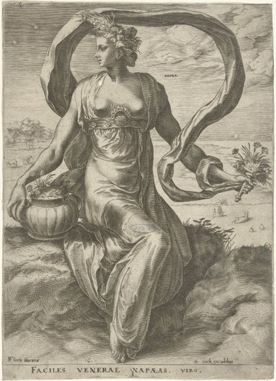 Napaea Diosas y ninfas (título de la serie) de Cornelis Cort