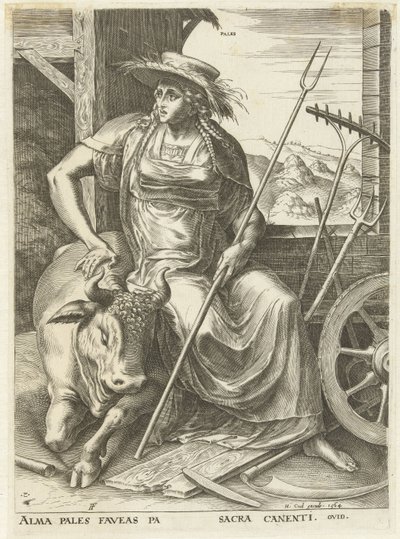 palidece Diosas y ninfas (título de la serie) de Cornelis Cort