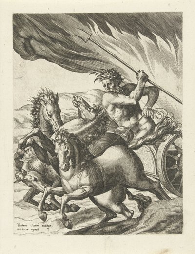Plutón deja a Proserpina en el inframundo La historia de Plutón y Proserpina (título de la serie) de Cornelis Cort