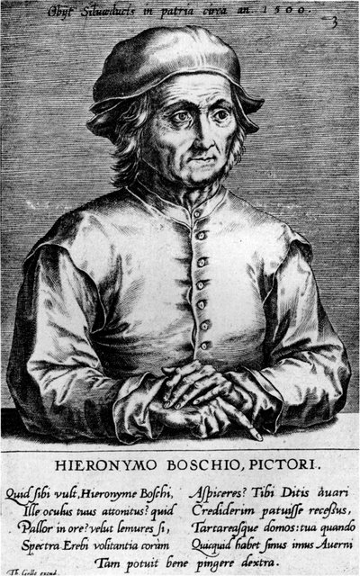 Retrato de Hieronymus Bosch de Cornelis Cort