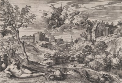 Ruggiero Rescatando a Angélica, 1565 de Cornelis Cort
