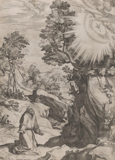 San Francisco Penitente en el Desierto, 1575 de Cornelis Cort