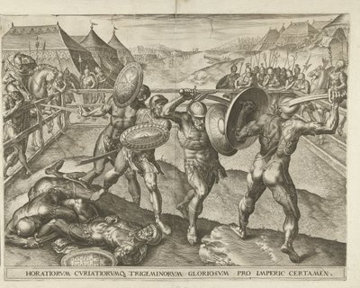 Batalla entre Horacianos y Curatianos de Cornelis Cort