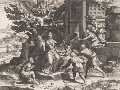 La adoración de los pastores de Cornelis Cort