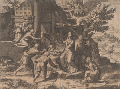 La adoración de los pastores, 1569 de Cornelis Cort