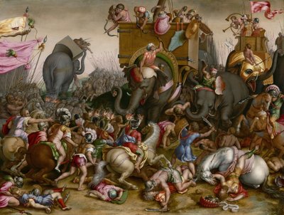 La Batalla de Zama, después de 1567 de Cornelis Cort