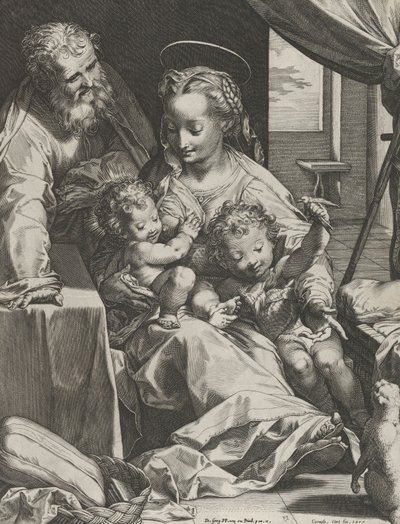 La Sagrada Familia, 1577 de Cornelis Cort