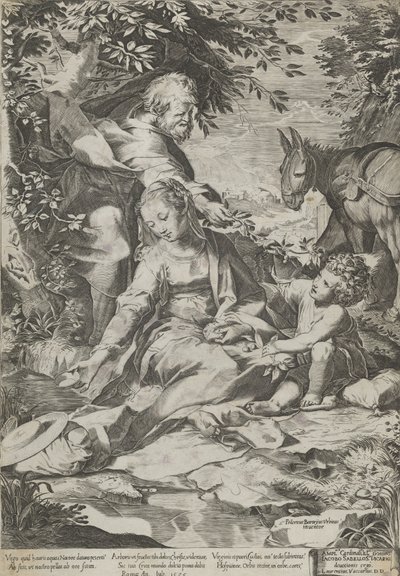 El Descanso en el Regreso de Egipto, 1575 de Cornelis Cort