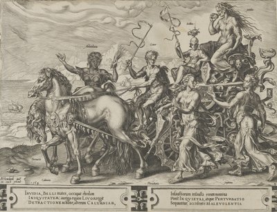 El triunfo de la envidia, del Ciclo de las vicisitudes de los asuntos humanos, placa 4, 1564 de Cornelis Cort