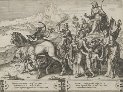 El Triunfo de la Humildad, del Ciclo de las Vicisitudes de los Asuntos Humanos, lámina 7, 1564 de Cornelis Cort