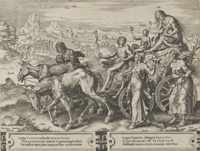 El triunfo de la necesidad, del ciclo de las vicisitudes de los asuntos humanos, placa 6, 1564 de Cornelis Cort