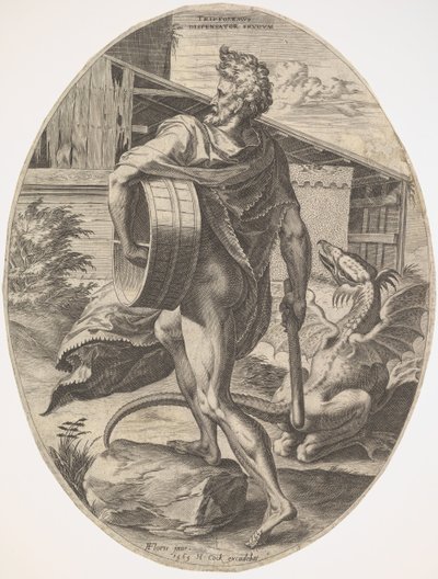 Triptolemo de Los Dioses Rurales, 1565 de Cornelis Cort