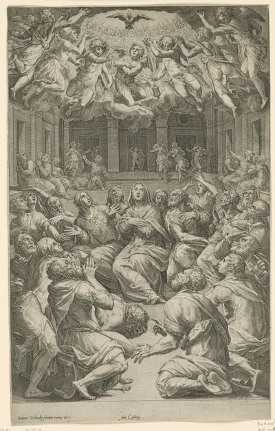 Derramamiento del Espíritu Santo de Cornelis Cort