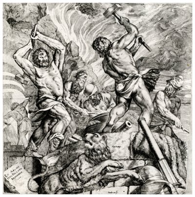 La fragua de Vulcano, siglo XVI, 1937 de Cornelis Cort