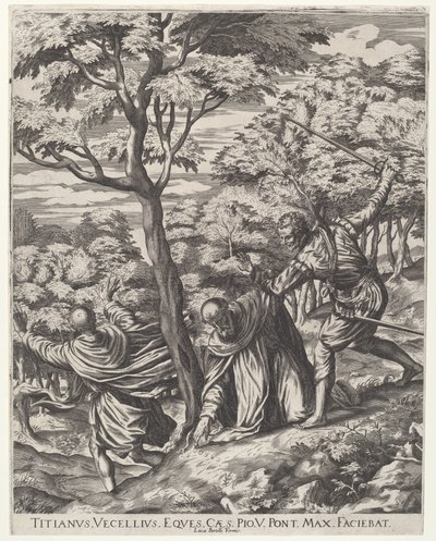 El asesinato de San Pedro Mártir de Cornelis Cort, after Titian