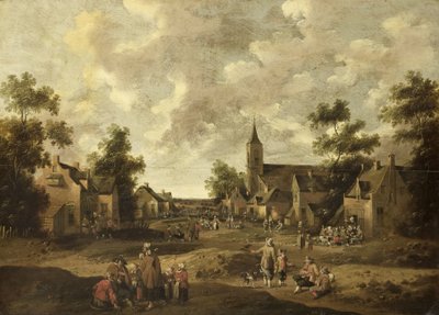 Calle del pueblo de Cornelis Droochsloot