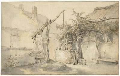 Granja con pozo
Boerenerf met waterput de Cornelis Dusart