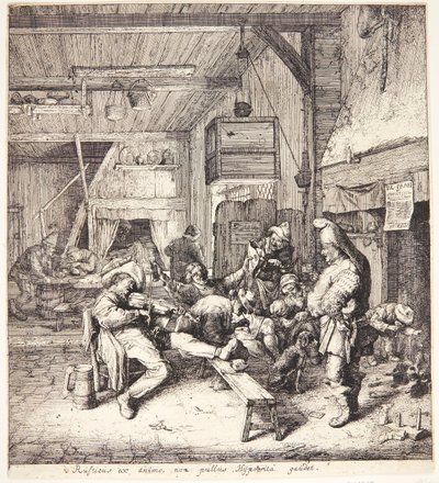Violinista en una taberna de Cornelis Dusart