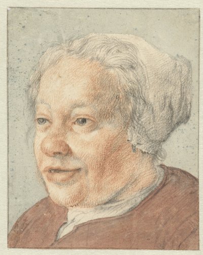 Cabeza de mujer, tres cuartos a la izquierda de Cornelis Dusart
