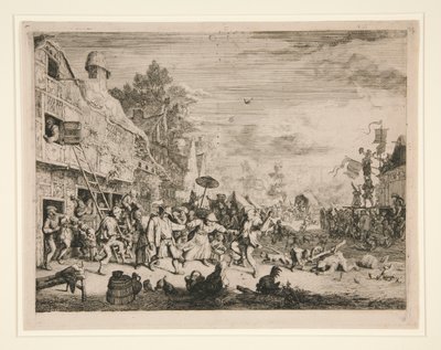 la feria del pueblo de Cornelis Dusart