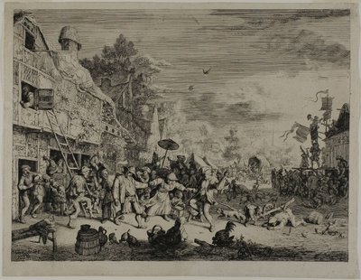 El festival del pueblo de Cornelis Dusart
