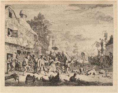 Festival del pueblo de Cornelis Dusart