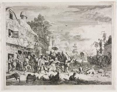 Fiesta del pueblo de Cornelis Dusart
