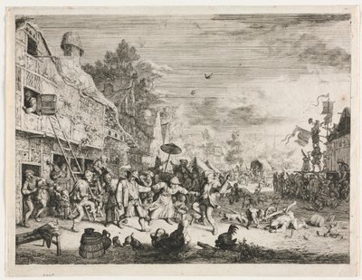 Fiesta del pueblo de Cornelis Dusart