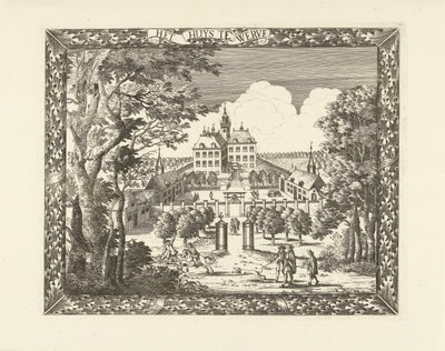 Vista de Huis te Werve en Voorburg Het Huys te Werve (título sobre objeto) de Cornelis Elandts