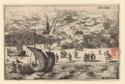 Vista de Scheveningen desde el mar
Schevelinge (título en el objeto) de Cornelis Elandts