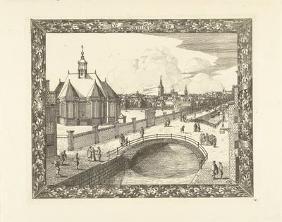 Vista de la Iglesia Nueva en La Haya La Iglesia Nueva (título sobre el objeto) de Cornelis Elandts