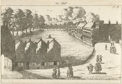 Vista del Buitenhof el Hoff (título sobre el objeto) de Cornelis Elandts