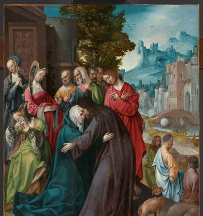 Cristo se despide de su madre de Cornelis Engebrechtsz