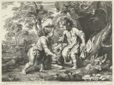 Juan el Bautista y Cristo de niños de Cornelis Galle (I) (possibly)