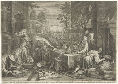 Cristo en la casa de Marta y María de Cornelis Galle (I)