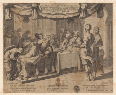 Cristo invitado con Simón el fariseo de Cornelis Galle (I)