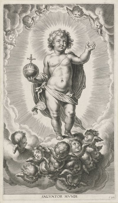 Cristo niño con orbe de Cornelis Galle (I)