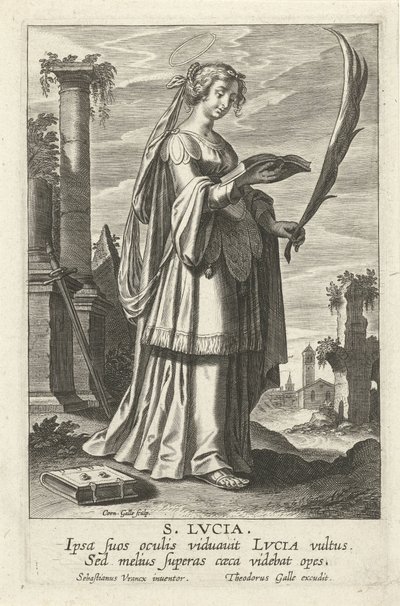 H. Lucía Las Vírgenes Ilustres (título de serie) de Cornelis Galle (I)