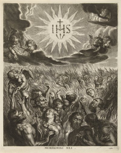 gente en el purgatorio de Cornelis Galle (I)