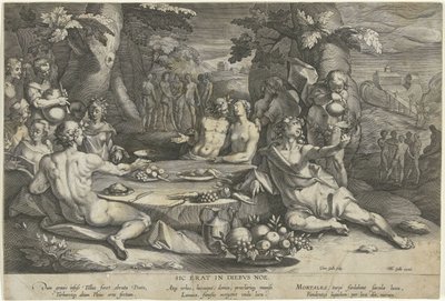 Vida pecaminosa en los días de Noé Sic erat in diebus Noe (título sobre objeto) de Cornelis Galle (I)