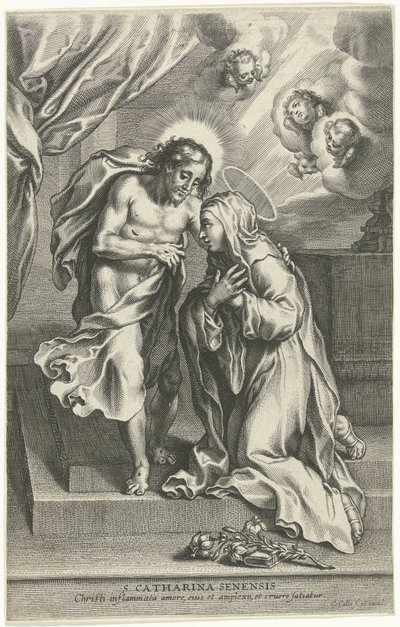 Cristo y Santa Catalina de Siena de Cornelis Galle (II)
