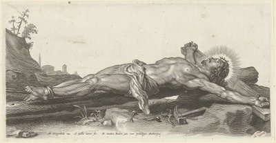 Cristo crucificado en el suelo de Cornelis Galle (II)