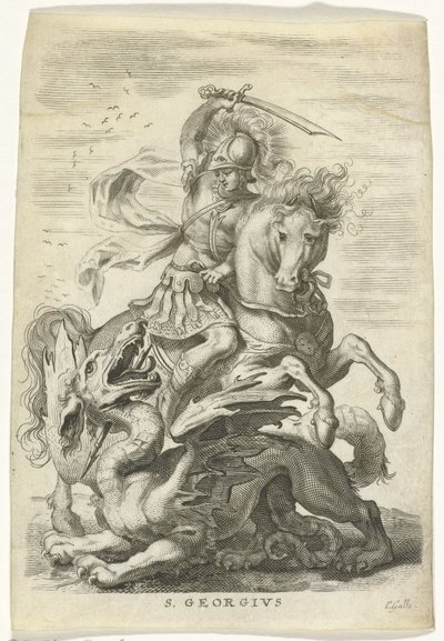 H. Joris lucha contra el dragón de Cornelis Galle (II)