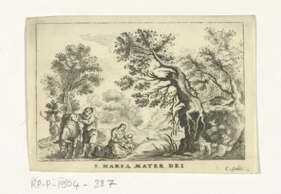 Descanso en la Huida a Egipto de Cornelis Galle (II)