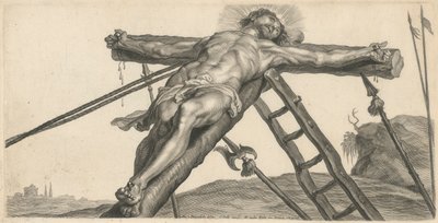Elevación de Cristo en la Cruz de Cornelis Galle II