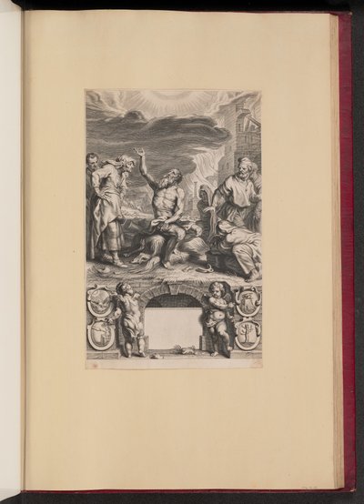 Página de Título para Balthasar Cordier, Iob Elvcidatvs de Cornelis Galle II after Abraham van Diepenbeeck