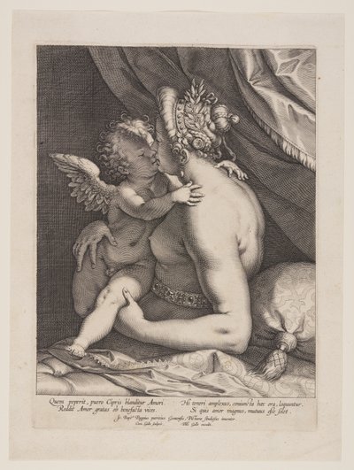 Venus y Cupido de Cornelis Galle I