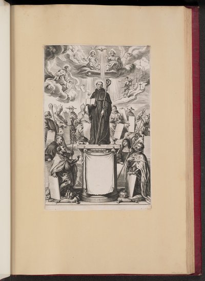 Página de título para S. Benedictvs Illvstratvs de Dommo Benedicto Haeftano de Cornelis Galle I after Sir Peter Paul Rubens