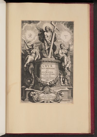 Página de título para Giacomo Bosio, Crux Triumphans et Gloriosa de Cornelis Galle I after Sir Peter Paul Rubens