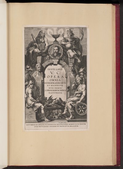 Página de título para Justus Lipsius, Opera Omnia, I de Cornelis Galle I after Sir Peter Paul Rubens